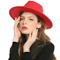 Miniatyrbilde 6 av 8: Filt hatter for menn og kvinner, cowboyhatter, sceneopptredener, dansefester, jazz, Panama, vinter og høst svart black No,