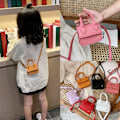 Pikkukuva 6 / 6: Perfekta lasten käsilaukut ja olkalaukut Mini Crossbody-laukku ja pieni tyttö - Perfet Red