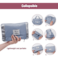 Miniatyrbillede 5 af 5: Foldbar Rejsekuffert, Letvægts Vandtæt Håndbagage med Fast Rem, Design med Tør-Våd Separation[JUN] blue