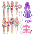 Miniatyrbild 4 av 4: 40 stycken 27-29cm flickdocka leksaker Barbie docka kläder leksaker accesso