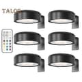Fjernkontroll Bildelys, 100 Lumen Batteridrevet Vegglampe[JUN] 6pcs black