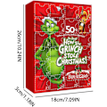 Miniatyrbilde 1 av 5: 2024 Adventskalender Julkalender Blind Box 24-dagers Nedtellingskalender Blind Box Grinch B