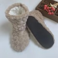 Miniatyrbild 4 av 6: Vinter Damtofflor Skor Vinter Par Golvstrumpor Vuxen Halkfri Förtjockning Sammet Inomhusdans Hög-Tube Tofflor Mörkgrå dark grey 38-40