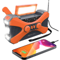 Miniatyrbild 1 av 5: 10000mAh Handvev Nödradio - Solcells Handvev Radio Camping Gadgets Överlevnadsutrustning-WELLNGS
