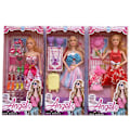 Miniatyrbild 7 av 10: Underbar Barbie-docka set Mode Desktop Dekorativa Rekvisita Present för Pojkar Flickor Barn (slumpmässiga kläder Set A (6pcs)