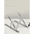 Miniatyrbillede 6 af 6: Bærbar computer stand Foldbar varmeafledning aluminiumslegering stand Bærbar opbevaring løfte bærbar computer stand (sølv med blæser)
