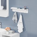 Miniatyrbild 5 av 5: Modern nyckelhållare vit självhäftande nyckelhängare för vägg, 6 krokar nyckelhållare väggmonterad för vardagsrum, kök. white