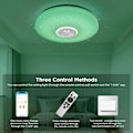 Miniatyrbilde 4 av 5: 36W dimbar LED-taklampe, Bluetooth-høyttaler, lys med fjernkontroll/app-kontroll, RGB-fargeendring, taklampe for