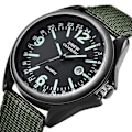 Miniatyrbillede 1 af 5: Militær Herreklokke Kvartsur Sort Urtavle Dato Luksus Sport Armbåndsur [LGL] C