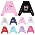 Flickor KPOP Demon Hunters Hoodie - HUNTRX Navy Pullover[JUN] 120cm Navy