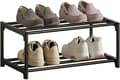 2-Tier Shoe Rack, Small Narrow Shoe Rack, Anti-Rust Coating, Suitable for Dorms, Apartments, Balconies, Stackable Narrow Shoe Rack