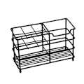 Miniatyrbillede 1 af 10: Tandbørsteholder Opbevaringsstativ SORT 6 GRID black