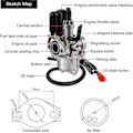 Miniatyrbild 3 av 5: 50cc 2-takts motorcykelförgasare kompatibel gasgenerator