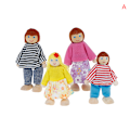Miniatyrbild 1 av 5: Dockhusfamilj dockor små trä leksak set figurer klädd cha C A