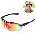 Miniatyrbillede 1 af 2: Sportsolbriller Polariseret Uv400 med 5 udskiftelige linser, sorte