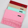 Miniatyrbilde 2 av 10: Cashmere-sjal Ullsjal SVART black