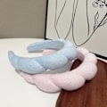 Pikkukuva 1 / 5: Kasvojen pesuhuppu, 1 kpl Bubble Puffy Face Wash Headband meikille / ihonhoidolle, liukumaton frotee-pyyhe (vaaleanpunainen) pink