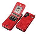 Pikkukuva 4 / 5: Korttikotelo Anti-fall Kuori PU Nahka+TPU Kuori Kotelo Samsung Galaxy A54 5g:lle Red