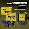 Miniatyrbilde 2 av 5: Nattkikkert, R7 Digitalt Nattsyn Enhet 1080P Full HD Utendørs Infrarød Monokulær for Fugletitting, Jakt, Camping, Reiser