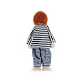Miniatyrbild 4 av 5: Dockhusfamilj dockor små trä leksak set figurer klädd cha C C