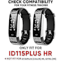 Miniatyrbild 4 av 4: Veryfitpro Id115plus Hr Ersättningsarmband för Veryfit Pro Id115plus Hr Fitness Tracker Smartwatch