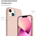 Miniatyrbild 4 av 6: iPhone 13 Case, Liquid Silicone Case for 6.1 inch iPhone 13, Ultra-Thin Case, Shockproof Protective Soft Case with Full Coverage, Solid Color Pink Solid pink