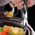 Miniatyrbilde 5 av 5: 2 stk Tallerken Griper Rustfritt Stål Disk Tallerken Klips Tang Air Fryer Panner Griper Anti-varm Tallerken