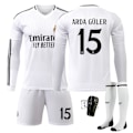 Miniatyrbild 1 av 2: Real Madrid Barn Hemmaställ 2024-2025 Höst & Vinter Nr 15 strumpor + Vakt 24 ARDA GULER No 5 strumpor No 5 socks 26