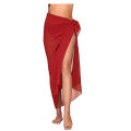 Miniatyrbild 1 av 3: Strand Sarong Pareo Bikini Wrap Kjol Cover Up För Badkläder red