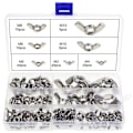 Miniatyrbillede 2 af 5: Vingmøtrikker, 100 stk rustfrit stål metrisk gevind M3 M4 M5 M6 M8 M10 M12 Butterfly Wing Nuts Sortimentssæt til gør-det-selv-værktøj