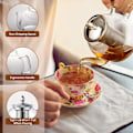 Miniatyrbillede 4 af 5: 1000ml glas tekande med aftagelig infuser, ovnsikker tekande