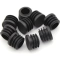 Miniatyrbilde 5 av 5: 16mm svarte plasthetter, svarte runde rørhetter, innvendige endestykker for stoler, skrivebord, bordben, møbelrør, 20 stk