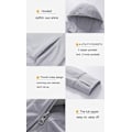Miniatyrbilde 5 av 9: UPF 50+ UV Solbeskyttelse Dameklær Zip Up Hoodie Langærmet Fiske Løping Vandring Jakke Utendørs Performance Skjorte, lyseblå, 4XL