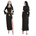 Miniatyrbillede 1 af 4: Halloween Kvindelig Præst Cosplay Kostume Kryds Præst Kostume Nonne Cosplay Munk Kostume Spil Kostume XL