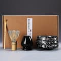 4-delars Traditionellt Matcha-presentset med bambuvisp och keramikskål [JUN] 5