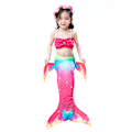 Miniatyrbillede 2 af 5: 9-delt havfrue-badedragt prinsesse bikini badetøjssæt inklusive monofin MY08 MY08 MY08 140