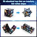 Miniatyrbillede 6 af 7: Magisk Stjerne Cube Infinity Puzzle Legetøj, 3D Hjernevrider til Børn & Voksne, Stress Relief Cube Gaveidé [JUN] Kvadrat