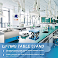 Miniatyrbilde 4 av 5: 2 stk. Lab Løftebord Laboratorium Sakseløft Lab Stativ Mini Løft Manuelt Arbeidsbord Aluminium