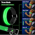 Miniatyrbilde 4 av 5: 4 stk USB-oppladbare LED-lys armbånd, reflekterende LED for løping
