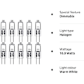 Pikkukuva 6 / 6: G4 halogeenivalot 12V - Lämmin valkoinen 10W 10W 10pcs