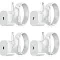 4-pack iPhone-laddare – Snabbladdare Adapter + USB-C 20W Vit (NT) 4-pack iPhone iPhone 4-pack iPhone iPhone 4-pack