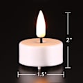 Miniatyrbilde 3 av 5: Lyse, realistiske LED-telys med timer, batteri inkludert, flammeløse flimrende votivlys, 12-pakning, hvit