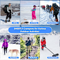 Miniatyrbilde 6 av 6: Isbrodder med 19 pigger, snøgrep, sklisikre isbrodder i rustfritt stål for sko og støvler, mikrospiker, M