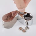 Miniatyrbillede 4 af 6: Juveler Lupe 40X Forstørrelse Metal Foldbar Lupe med LED &