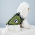Miniatyrbild 10 av 11: Varm vattentät jacka med sele för hund Vinter Bekväm bomullskläder Vadderad väst för små och medelstora hundar Svart Black M