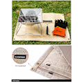 Miniatyrbild 8 av 8: Utomhus Camping Brandsäker Duk BBQ Glasfiber Brandfilt Insats 100x80