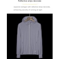 Miniatyrbilde 9 av 9: UPF 50+ UV Solbeskyttelse Dameklær Zip Up Hoodie Langærmet Fiske Løping Vandring Jakke Utendørs Performance Skjorte, lyseblå, 4XL
