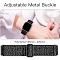 Miniatyrbilde 3 av 5: Elastiske nylonstropper som er kompatible med Fitbit Versa 4/versa 3/sense 2/sense - 3-pakning