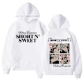 Miniatyrbild 1 av 3: Sabrina And Carpenter Merch Hoodies Tryckt Sweatshirt Lös Pullover Casual Långärmad För Män Kvinnor Vit Vit White L