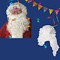 Miniatyrbillede 4 af 4: Voksen julemandsparyk og skæg, en one size julekostume